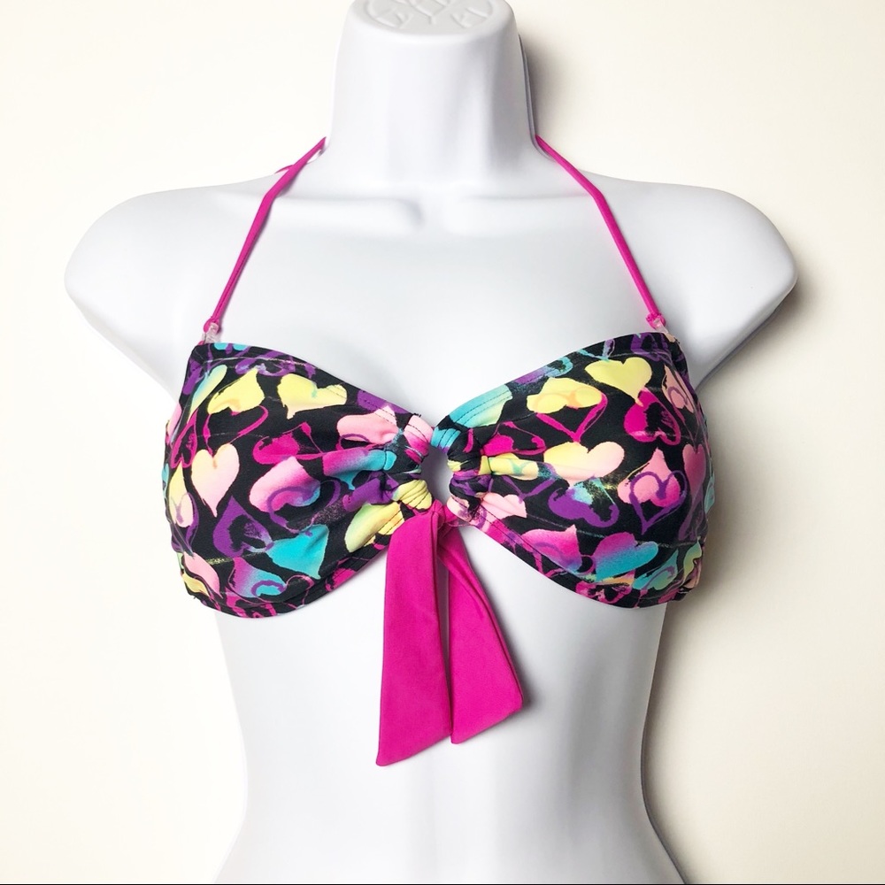 Joe Boxer Women's Size Medium Colorful Bikini‎ Swim Top